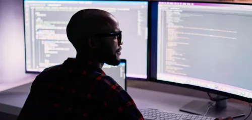 Man on computer